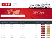 Tablet Screenshot of isuzuspareparts.com